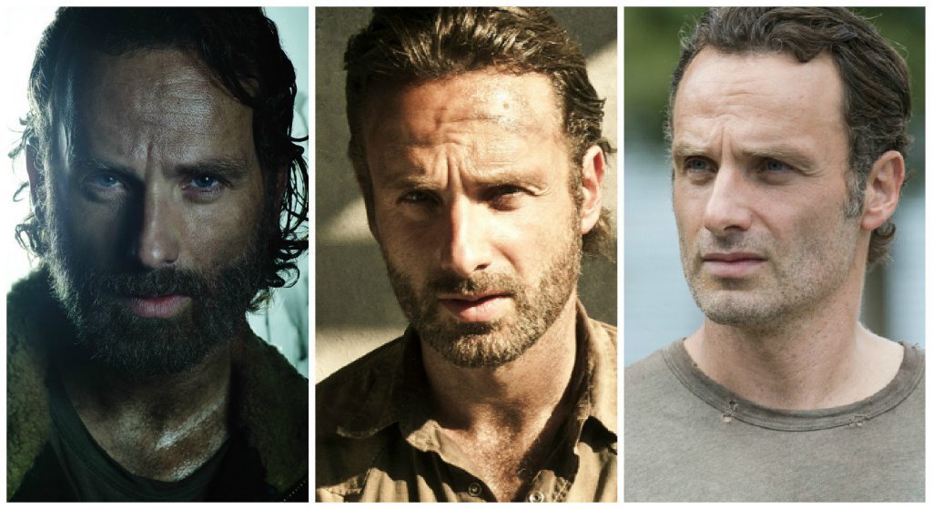 اندرو لینکلن (Andrew Lincoln) بازیگر نقش اصلی مجموعۀ تلویزیونی The Walking Dead، در سه مرحلۀ مختلف از موی صورت. نظر شما چیست؟