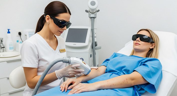 لیزر پوست حساس در کلینیک لیزر موهای زائد